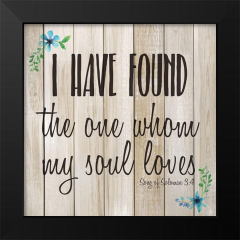 I Have Found Black Modern Wood Framed Art Print by Kimberly, Allen