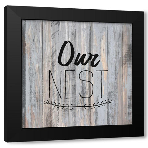 Our Nest Black Modern Wood Framed Art Print with Double Matting by Allen, Kimberly