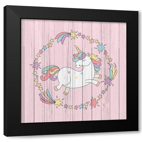 Unicorns 1 Black Modern Wood Framed Art Print by Kimberly, Allen