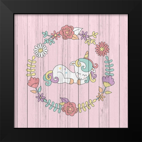 Unicorns 3 Black Modern Wood Framed Art Print by Kimberly, Allen