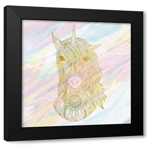 Unicorn Dreaming 2 Black Modern Wood Framed Art Print with Double Matting by Kimberly, Allen