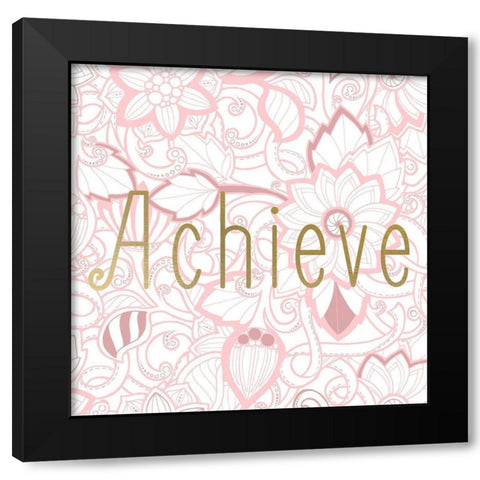 Blush Pink 3 Black Modern Wood Framed Art Print by Kimberly, Allen