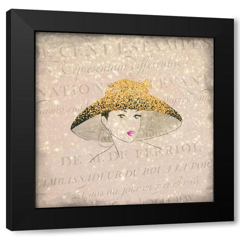 Glamour 1 Black Modern Wood Framed Art Print with Double Matting by Kimberly, Allen