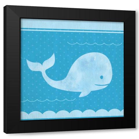 Blue Family 1 Black Modern Wood Framed Art Print with Double Matting by Kimberly, Allen