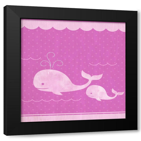 Pink Family 2 Black Modern Wood Framed Art Print with Double Matting by Kimberly, Allen