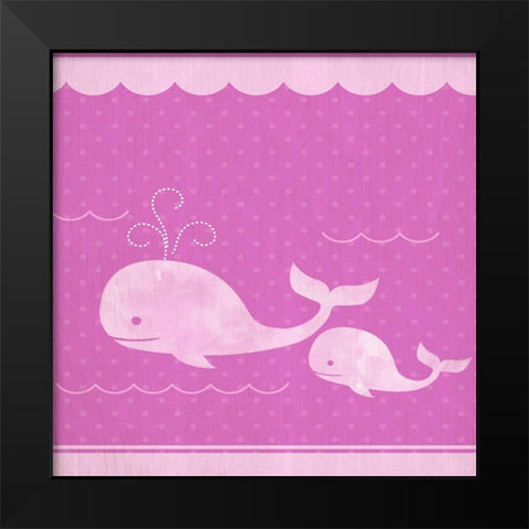 Pink Family 2 Black Modern Wood Framed Art Print by Kimberly, Allen