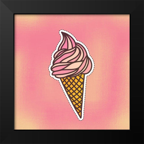 Cutout 1 Black Modern Wood Framed Art Print by Kimberly, Allen