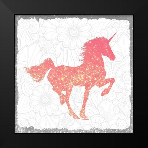 Glitter Pink 1 Black Modern Wood Framed Art Print by Kimberly, Allen