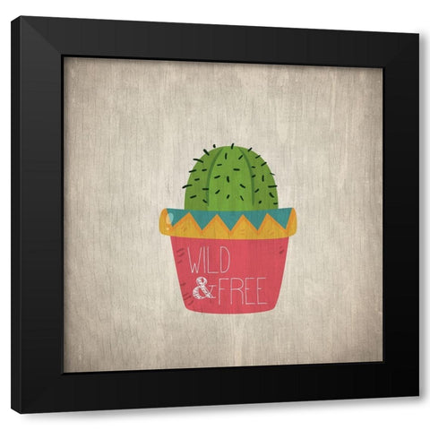 Wild Cactus 3 Black Modern Wood Framed Art Print with Double Matting by Kimberly, Allen