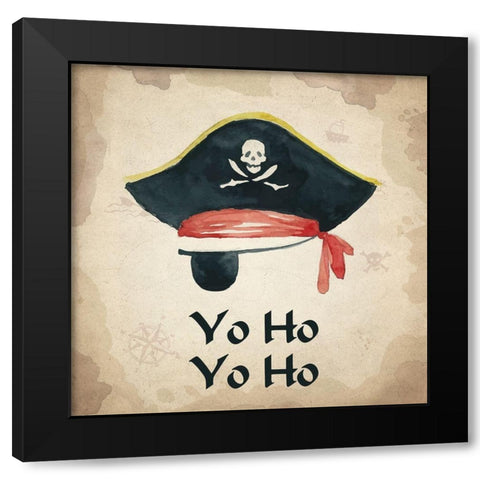 Yo Ho Yo Ho 1 Black Modern Wood Framed Art Print with Double Matting by Kimberly, Allen