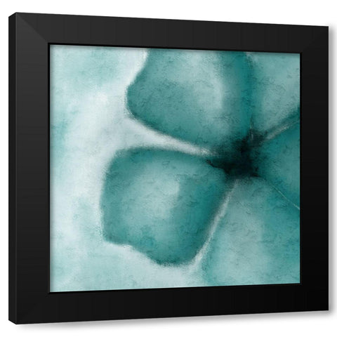 Blooming Teal Black Modern Wood Framed Art Print with Double Matting by Allen, Kimberly