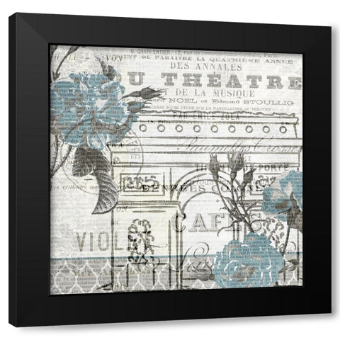 Paris Country 2 Black Modern Wood Framed Art Print with Double Matting by Kimberly, Allen