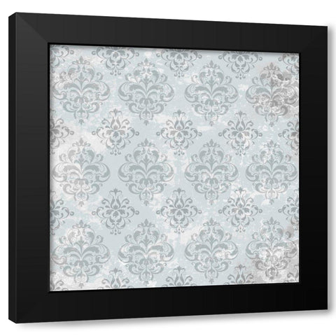 Paris Country Pattern 2 Black Modern Wood Framed Art Print with Double Matting by Kimberly, Allen