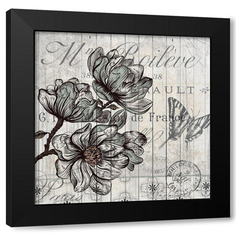 Country Magnolia 2 Black Modern Wood Framed Art Print with Double Matting by Kimberly, Allen