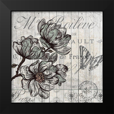 Country Magnolia 2 Black Modern Wood Framed Art Print by Kimberly, Allen