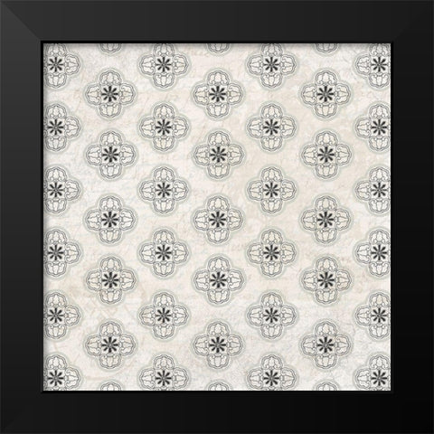 Country Magnolia Pattern Black Modern Wood Framed Art Print by Kimberly, Allen