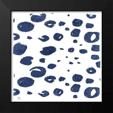 Indigo Scribbles 2 Black Modern Wood Framed Art Print by Allen, Kimberly