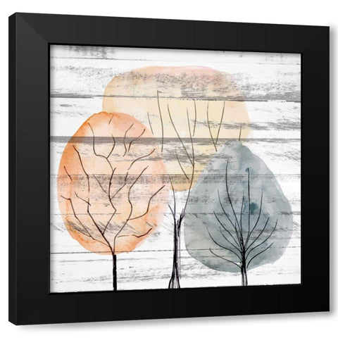 Fall Trees 2 Black Modern Wood Framed Art Print by Kimberly, Allen