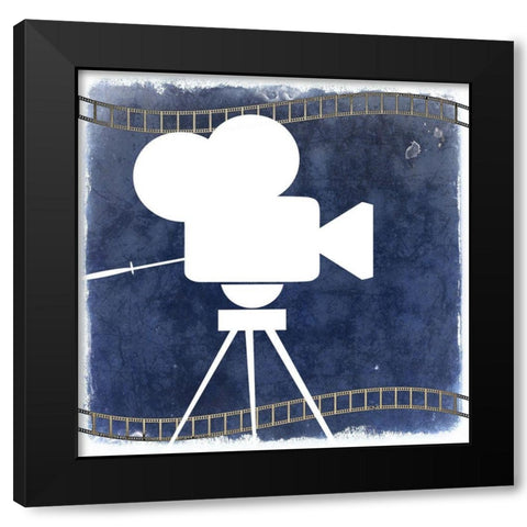 Movie Time 1 Black Modern Wood Framed Art Print by Kimberly, Allen