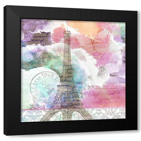 Watercolor Travel 3 Black Modern Wood Framed Art Print with Double Matting by Kimberly, Allen