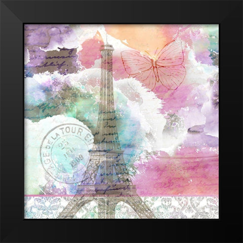 Watercolor Travel 3 Black Modern Wood Framed Art Print by Kimberly, Allen