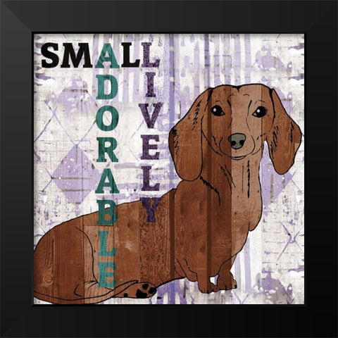 Companion 2 Black Modern Wood Framed Art Print by Kimberly, Allen