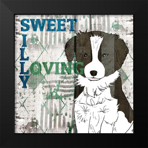 Companion 3 Black Modern Wood Framed Art Print by Kimberly, Allen