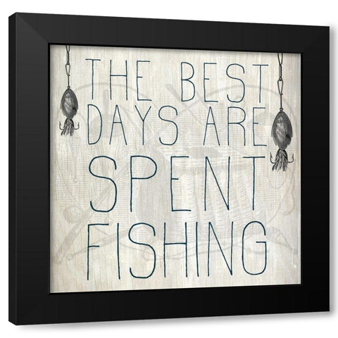 The Best Days Black Modern Wood Framed Art Print with Double Matting by Kimberly, Allen