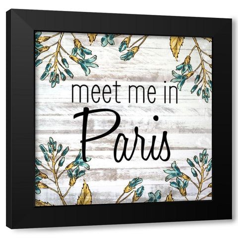 Paris 5 Black Modern Wood Framed Art Print with Double Matting by Kimberly, Allen