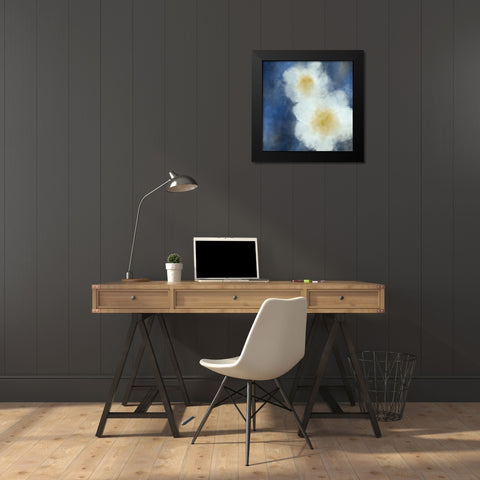 White Bloom Black Modern Wood Framed Art Print by Allen, Kimberly