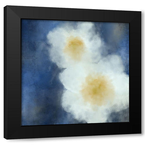 White Bloom Black Modern Wood Framed Art Print by Allen, Kimberly