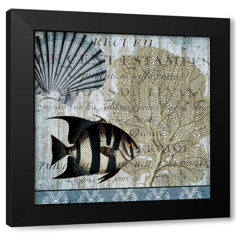 Beyond Sea 1 Black Modern Wood Framed Art Print with Double Matting by Kimberly, Allen