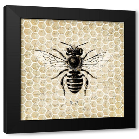 Honeycomb No 24 Black Modern Wood Framed Art Print with Double Matting by Kimberly, Allen