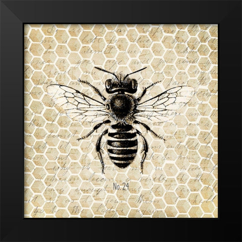 Honeycomb No 24 Black Modern Wood Framed Art Print by Kimberly, Allen