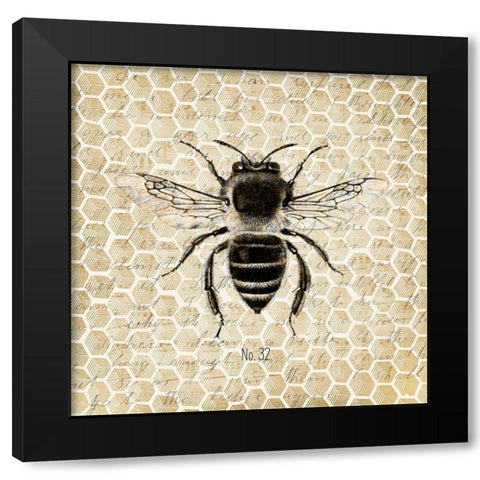 Honeycomb No 32 Black Modern Wood Framed Art Print with Double Matting by Kimberly, Allen