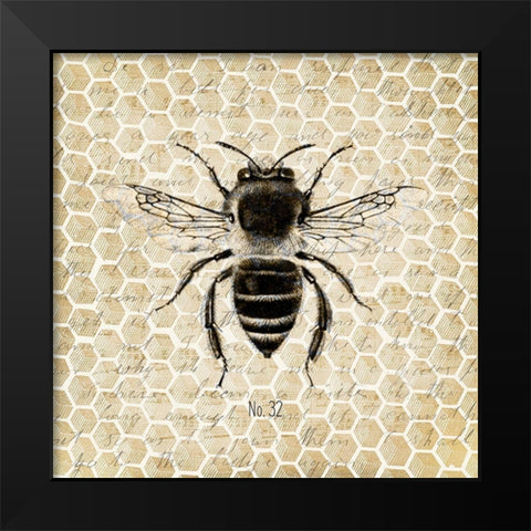 Honeycomb No 32 Black Modern Wood Framed Art Print by Kimberly, Allen