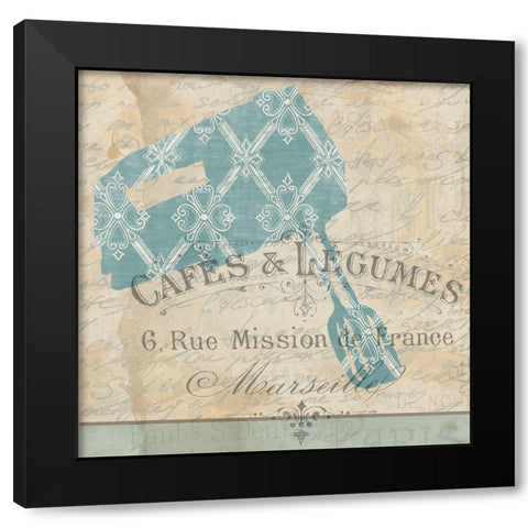 In the Kitchen 3 Black Modern Wood Framed Art Print with Double Matting by Kimberly, Allen