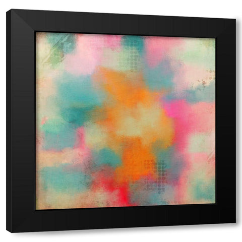 Orange Burst Black Modern Wood Framed Art Print with Double Matting by Kimberly, Allen