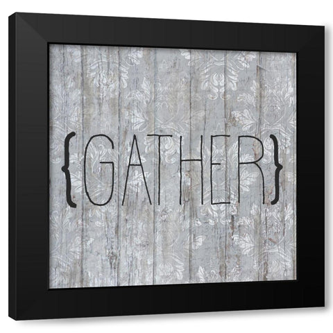 Gather sq Black Modern Wood Framed Art Print by Kimberly, Allen