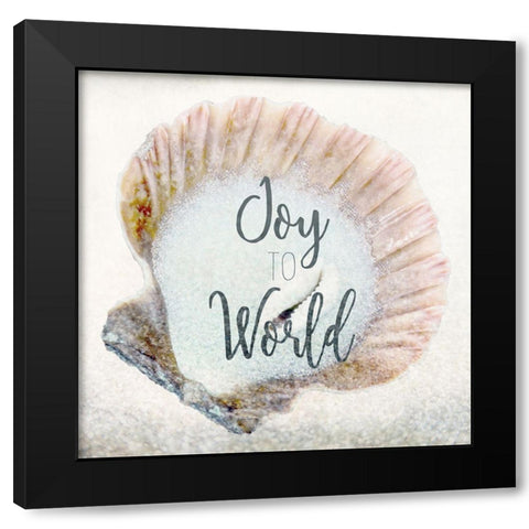 Joy to the World Shell Black Modern Wood Framed Art Print by Kimberly, Allen