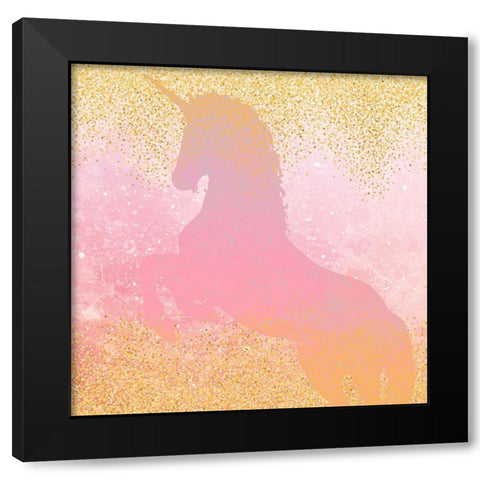 Unicorns are Real 3 Black Modern Wood Framed Art Print by Kimberly, Allen
