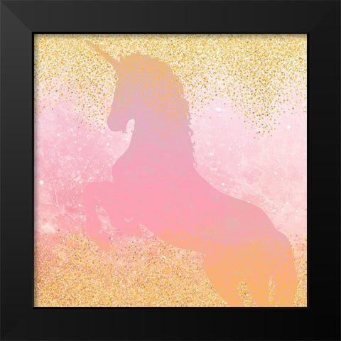 Unicorns are Real 3 Black Modern Wood Framed Art Print by Kimberly, Allen