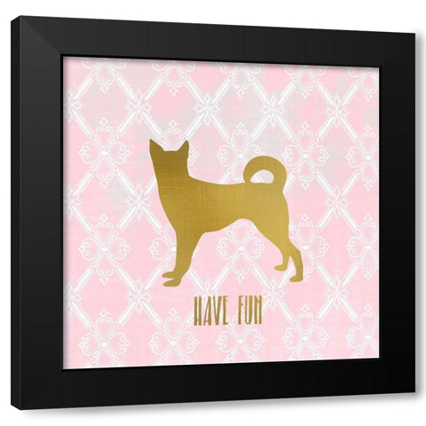 Puppy Love 3 Black Modern Wood Framed Art Print with Double Matting by Kimberly, Allen