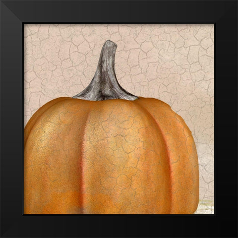 Copper Pumpkin Black Modern Wood Framed Art Print by Kimberly, Allen