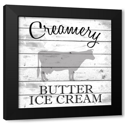 Creamery Black Modern Wood Framed Art Print by Kimberly, Allen