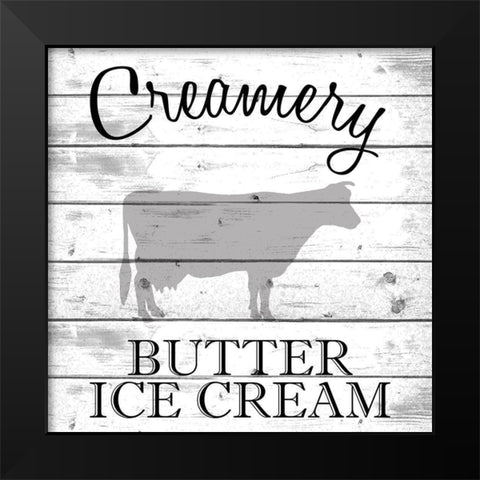 Creamery Black Modern Wood Framed Art Print by Kimberly, Allen