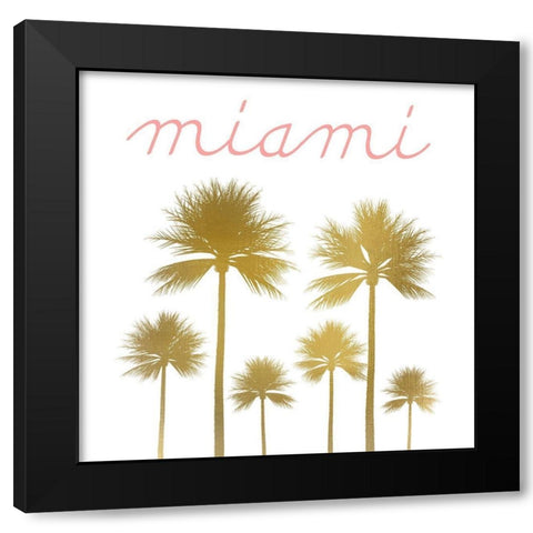 Miami Black Modern Wood Framed Art Print by Kimberly, Allen