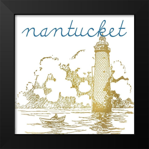 Nantucket Black Modern Wood Framed Art Print by Kimberly, Allen