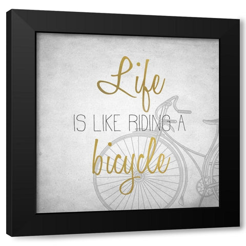 Life 1 Black Modern Wood Framed Art Print with Double Matting by Kimberly, Allen