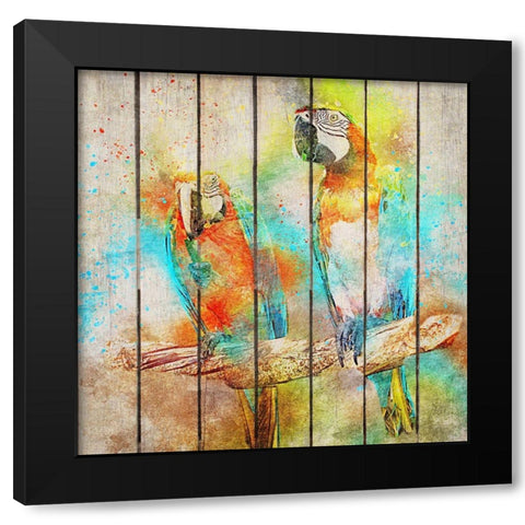 Two of a Kind Black Modern Wood Framed Art Print with Double Matting by Kimberly, Allen